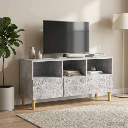 TV-skåp 102 x 34,5 x 50 cm Betonggrå Konstruerat trä