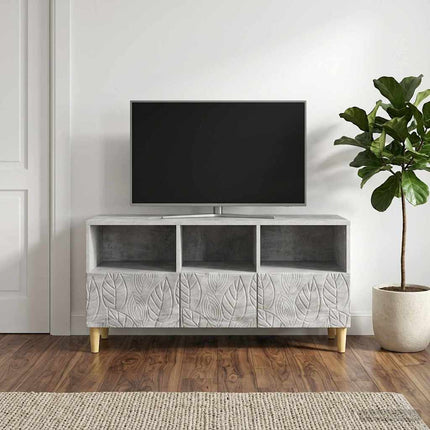 TV-skåp 102 x 34,5 x 50 cm Betonggrå Konstruerat trä