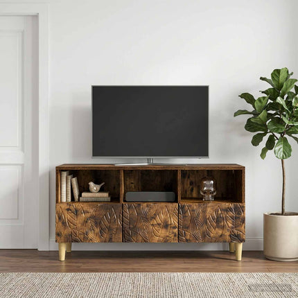 TV-skåp 102 x 34,5 x 50 cm Rökt ek Konstruerat trä