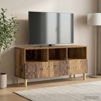 TV-skåp 102 x 34,5 x 50 cm Gammalt trä Konstruerat trä