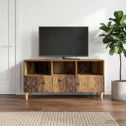 TV-skåp 102 x 34,5 x 50 cm Gammalt trä Konstruerat trä