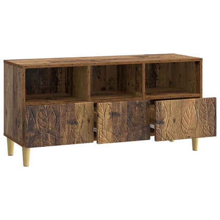 TV-skåp 102 x 34,5 x 50 cm Gammalt trä Konstruerat trä