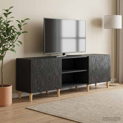 TV-skåp 150 x 31 x 50 cm Svart Konstruerat trä