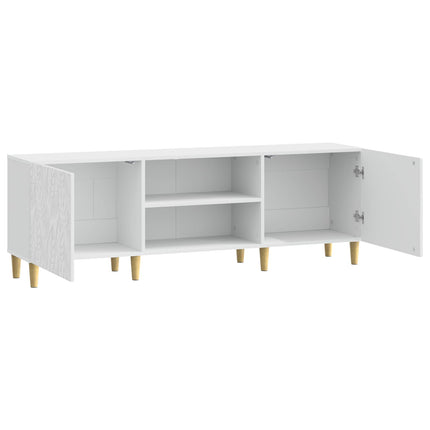 TV-skåp 150 x 31 x 50 cm Vit högglans Konstruerat trä