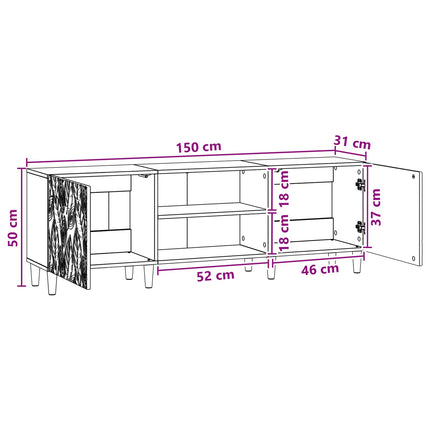 TV-skåp 150 x 31 x 50 cm Grå Sonoma Konstruerat trä