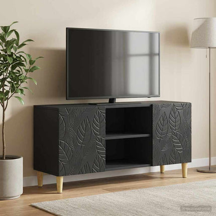 TV-skåp 102 x 34,5 x 50 cm Svart Konstruerat trä