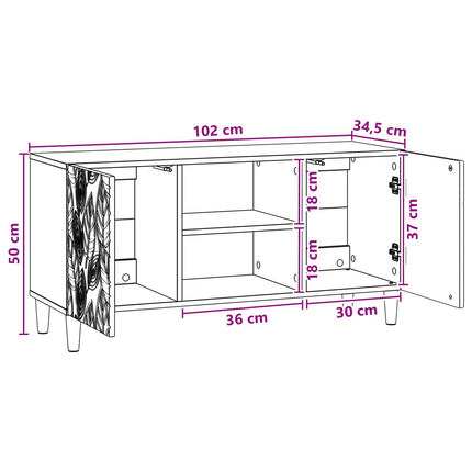 TV-skåp 102 x 34,5 x 50 cm Betonggrå Konstruerat trä