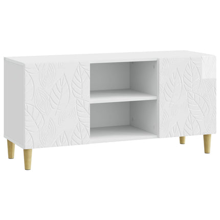 TV-skåp 102 x 34,5 x 50 cm Vit högglans Konstruerat trä