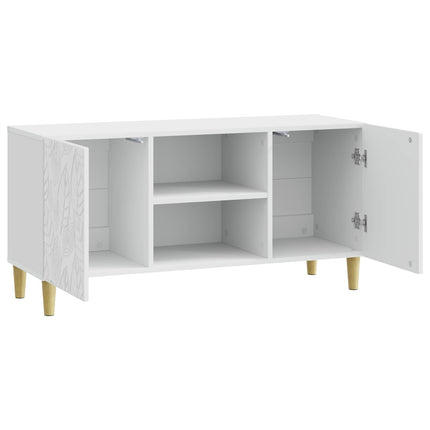 TV-skåp 102 x 34,5 x 50 cm Vit högglans Konstruerat trä
