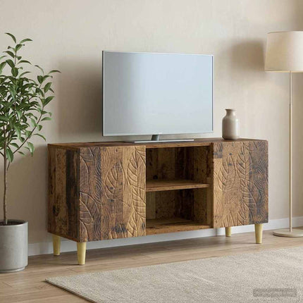 TV-skåp 102 x 34,5 x 50 cm Gammalt trä Konstruerat trä