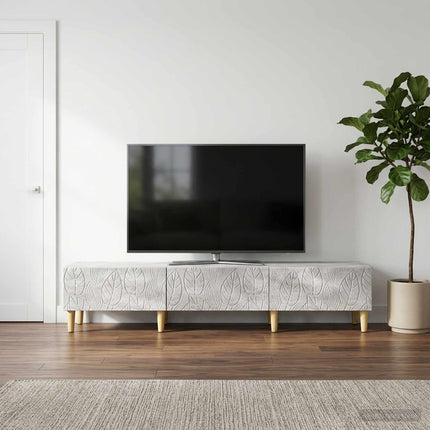 TV-skåp 147 x 34,5 x 30 cm Betonggrå Konstruerat trä