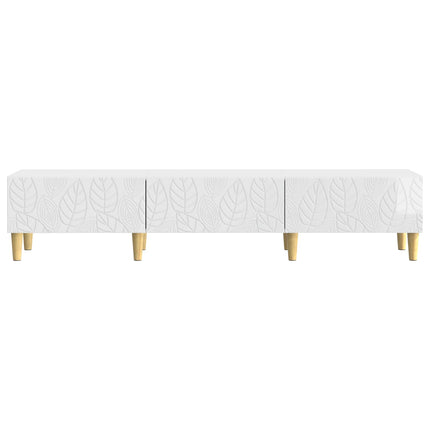 TV-skåp 147 x 34,5 x 30 cm Vit högglans Konstruerat trä