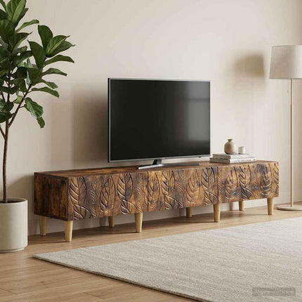 TV-skåp 147 x 34,5 x 30 cm Rökt ek Konstruerat trä
