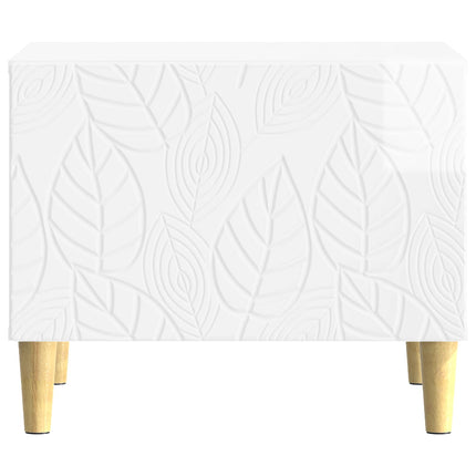 Kaffeebord Vit högglans 50 x 49 x 40 cm Konstruerat trä