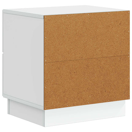 Nattduksbord 2 pcs Vit 43 x 34,5 x 44,5 cm Konstruerat trä