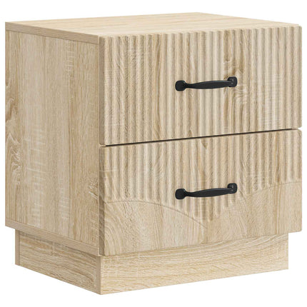 Nattduksbord med låda 2 pcs Sonoma-ek 43 x 34,5 x 44,5 cm