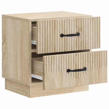 Nattduksbord med låda 2 pcs Sonoma-ek 43 x 34,5 x 44,5 cm