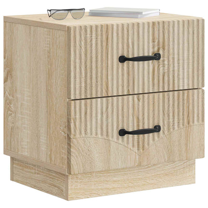 Nattduksbord med låda 2 pcs Sonoma-ek 43 x 34,5 x 44,5 cm