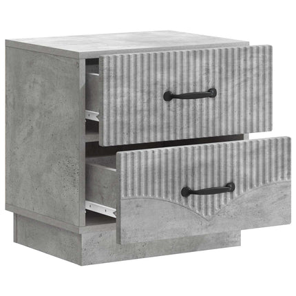 Nattduksbord Betonggrå 43 x 34,5 x 44,5 cm Konstruerat trä