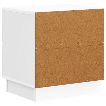 Nattduksbord 2 st Vit högglans 43 x 34,5 x 44,5 cm