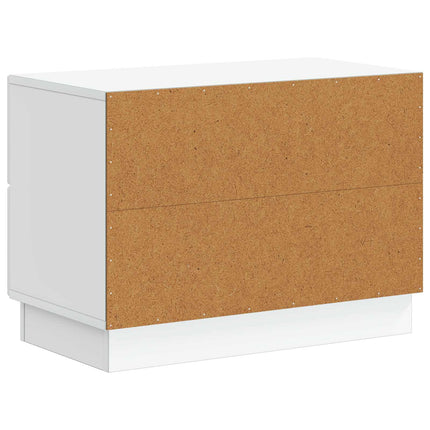 Nattduksbord med låda Vit 62 x 34,5 x 44,5 cm Konstruerat trä