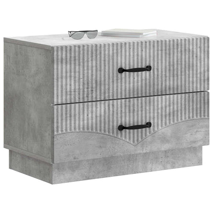 Nattduksbord Betonggrå 62 x 34,5 x 44,5 cm Konstruerat trä