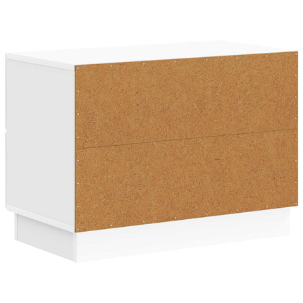 Nattduksbord Vit högglans 62 x 34,5 x 44,5 cm Konstruerat trä