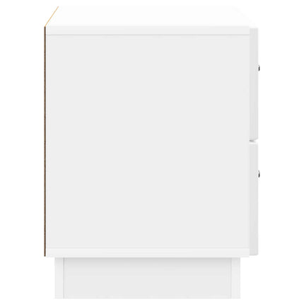 Nattduksbord Vit högglans 62 x 34,5 x 44,5 cm Konstruerat trä