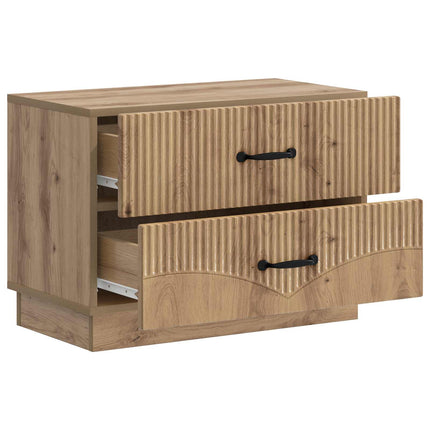 Nattduksbord Artisan-ek 62 x 34,5 x 44,5 cm Konstruerat trä
