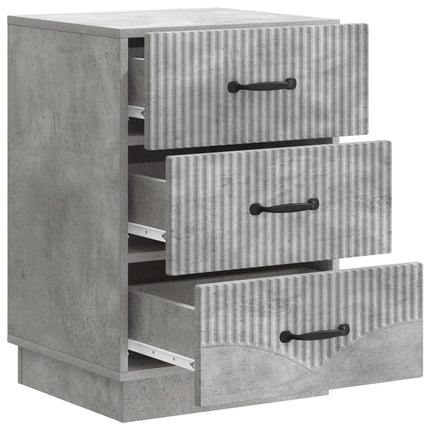 Nattduksbord Betonggrå 43 x 41 x 63,5 cm Konstruerat trä