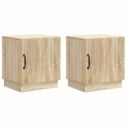 Sängbord 2 st Sonoma-ek 43 x 34,5 x 47 cm Konstruerat trä