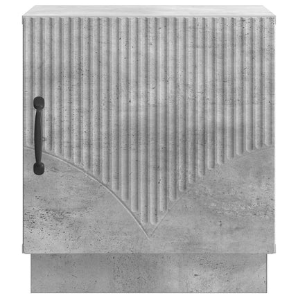 Sängbord 2 pcs Betonggrå 43 x 34,5 x 47 cm Konstruerat trä