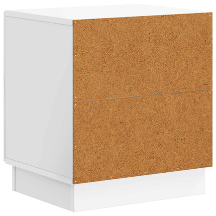 Sängbord 2 pcs Vit högglans 43 x 34,5 x 47 cm Konstruerat trä