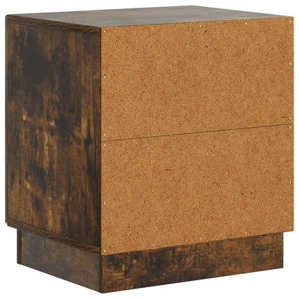 Sängbord 2 pcs Rökt ek 43 x 34,5 x 47 cm Konstruerat trä