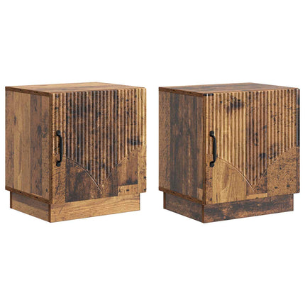 Sängbord 2 pcs Gammalt trä 43 x 34,5 x 47 cm Konstruerat trä