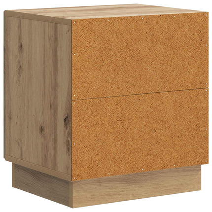 Sängbord 2 pcs Artisan-ek 43 x 34,5 x 47 cm Konstruerat trä