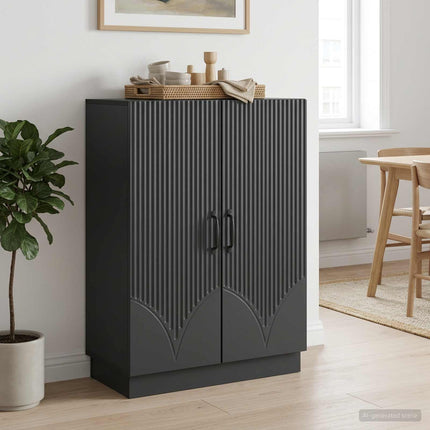 Sideboard Svart 66 x 34,5 x 87 cm Konstruerat trä
