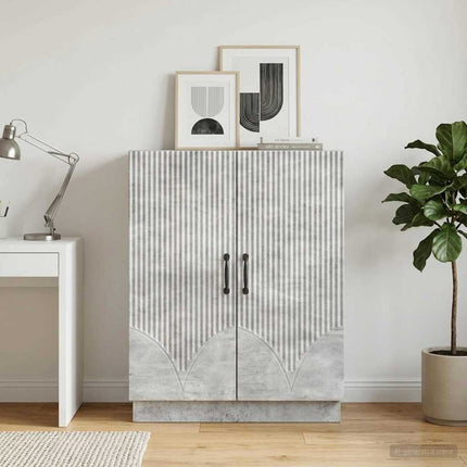 Sideboard Betonggrå 66 x 34,5 x 87 cm Konstruerat trä