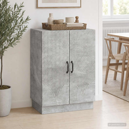 Sideboard Betonggrå 66 x 34,5 x 87 cm Konstruerat trä