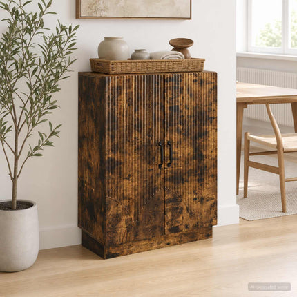 Sideboard Rökt ek 66 x 34,5 x 87 cm Konstruerat trä