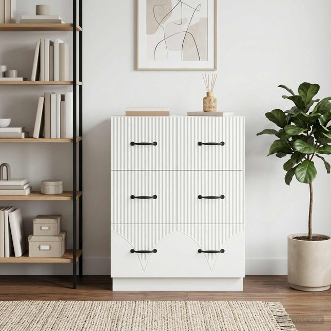 Lådans skåp Vit 66 x 34,5 x 87 cm Konstruerat trä