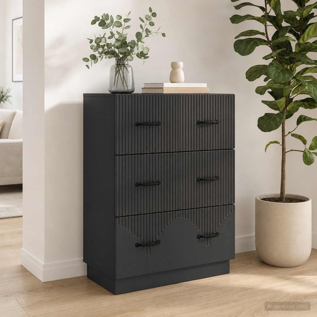 Lådans skåp Svart 66 x 34,5 x 87 cm Konstruerat trä