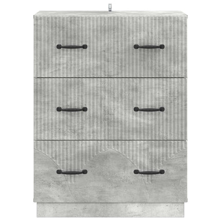 Lådans skåp Betonggrå 66 x 34,5 x 87 cm Konstruerat trä