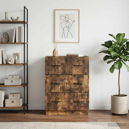 Lådans skåp Rökt ek 66 x 34,5 x 87 cm Konstruerat trä