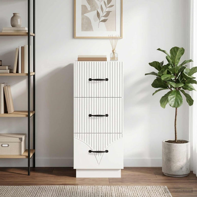 Lådans skåp Vit 33 x 34,5 x 87 cm Konstruerat trä