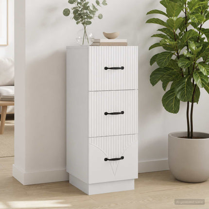 Lådans skåp Vit 33 x 34,5 x 87 cm Konstruerat trä