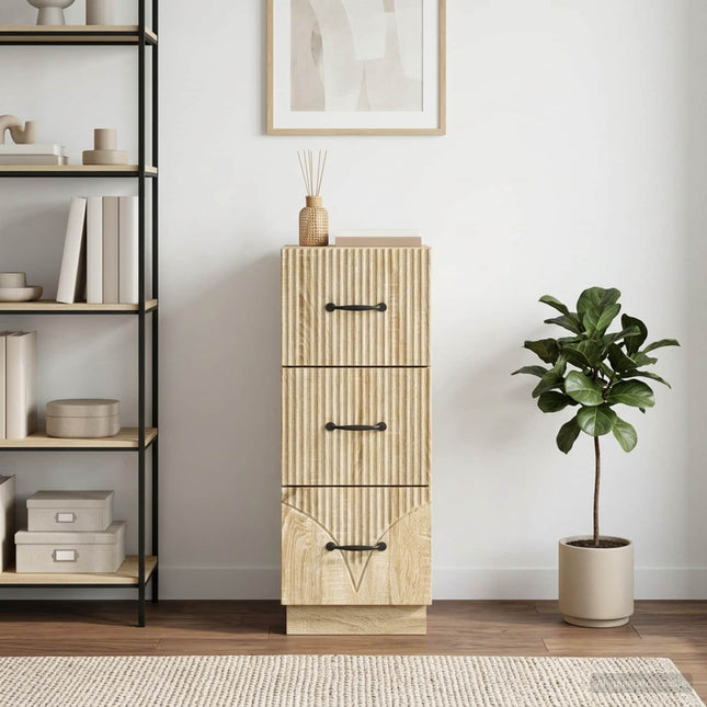 Lådans skåp 33 x 34,5 x 87 cm Konstruerat trä Sonoma-ek