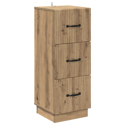Lådans skåp Artisan-ek 33 x 34,5 x 87 cm Konstruerat trä