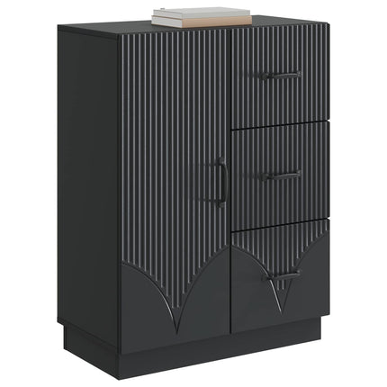 Sideboard med låda Svart 66 x 34,5 x 87 cm Konstruerat trä