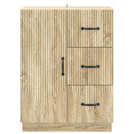 Sideboard med låda Sonoma-ek 66 x 34,5 x 87 cm Konstruerat trä